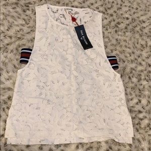 True Religion Cute White Lace Top